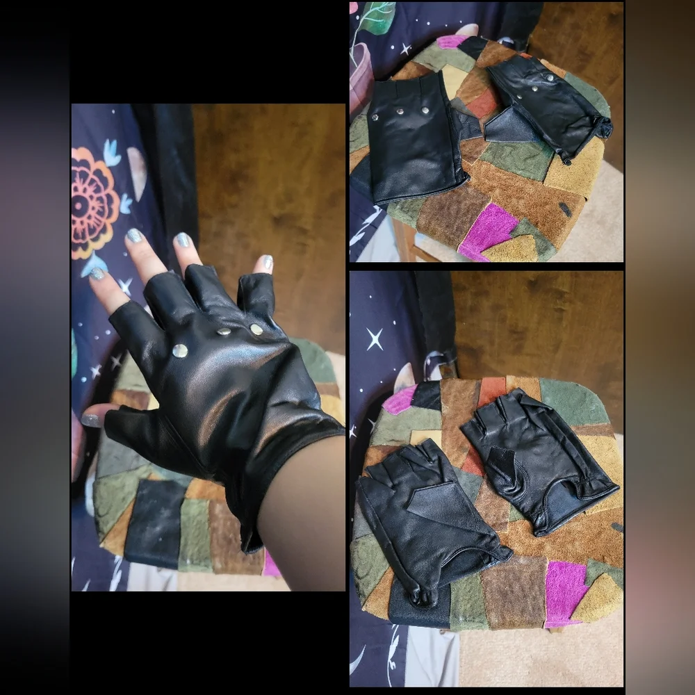 Goth/Punk Biker gloves